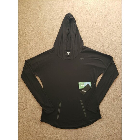 Fox Nwt Women's Drirelease Tech Lightweight Hoodie Sweatshirt Black Size M - Picture 1 of 7